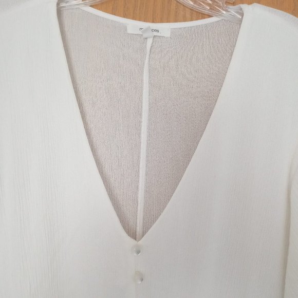 Maurices Hi-Low Prairie V-Neck White Dress M - Picture 7 of 14